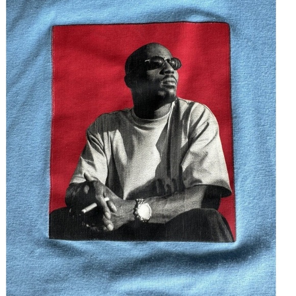 Rare DMX SHOW PALACE EXODUS 1:7 TEE T SHIRT Mens L Blue Graphic T-Shirt - Picture 3 of 6